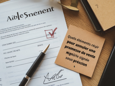 Quels éléments réunir pour annuler une promesse de vente signée sous pression