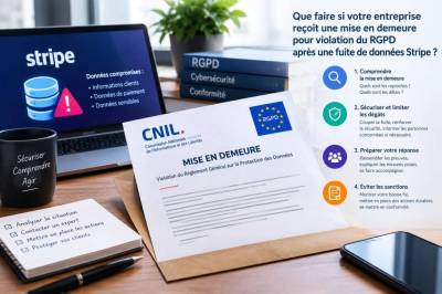 Que faire si votre entreprise reçoit une mise en demeure pour violation du RGPD après une fuite de données Stripe